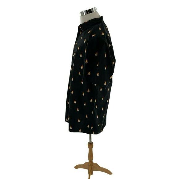 Molokai Surf Co Shirt Men L Short Sleeve Chest Pocket Fireball Flaming Skull NWT - Picture 5 of 9